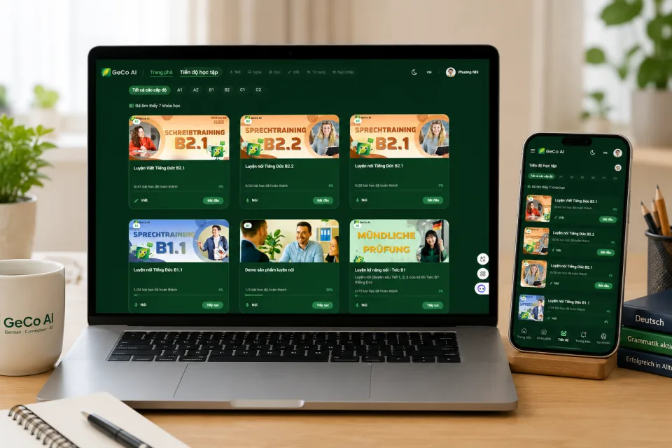 Các buổi luyện tập cùng AI trên GeCo AI Pro